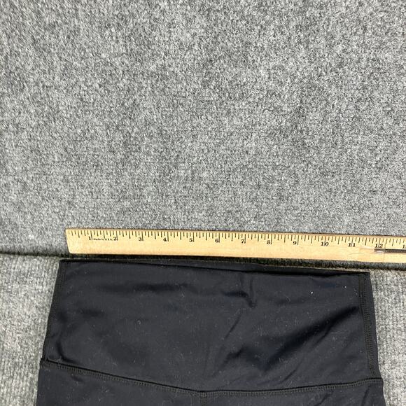 Black Leggings Womens M High Waist Stretch Athletic Yoga Compression Slim Fit - Picture 5 of 9